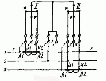Схема подключения двухэлементного счетчика в трехпроводную сеть